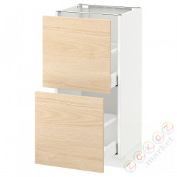 ⭐METOD / MAXIMERA⭐Шкаф/2 шу/, белый/Askersund яркий узор ясеня, 40x37 cm⭐ИКЕА-79215955