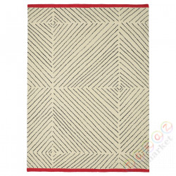 ⭐UNDERVISNING⭐Ковровая дорожка сkrótkim włosiem, сливочный черный/wykonano ręcznie, 170x240 cm⭐ИКЕА-50560065