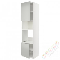 ⭐METOD⭐Шестой огромный/микрофон 2dr/половина, белый/Havstorp светло-серый, 60x60x240 cm⭐ИКЕА-09538572