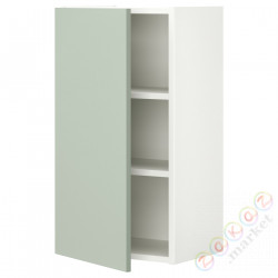 ⭐ENHET⭐настенный шкаф 2полки/дверь, белый/бледно-серо-зеленый, 40x32x75 cm⭐ИКЕА-39496797