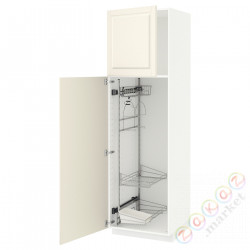 ⭐METOD⭐Высокий шкаф/домашний интерьер, белый/Bodbyn сливочный, 60x60x200 cm⭐ИКЕА-39457668