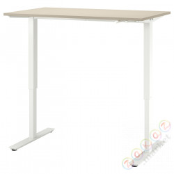 ⭐TROTTEN⭐Стол с регулируемой высотой, бежевый/белый, 120x70 cm⭐ИКЕА-89434127