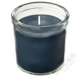 ⭐FRUKTSKOG⭐Свеча ароматическая w стаканe, Wetyweria i geranium/cзаrno-бирюзовый, 40 godz.⭐ИКЕА-90555830