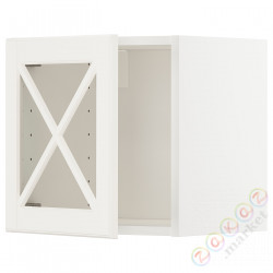 ⭐METOD⭐Навесной шкаф сстакан Drz/poprz, белый/Bodbyn сливочный, 40x40 cm⭐ИКЕА-79395032
