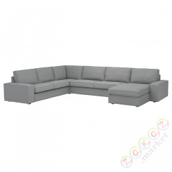⭐KIVIK⭐Угловой диван6-человекowa сszezl, Tibbleby бежевый/Серый⭐ИКЕА-79440483