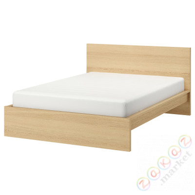 ⭐MALM⭐Корпус кровати, высоко, дубовый шпон, беленый, 180x200 cm⭐ИКЕА-99022550