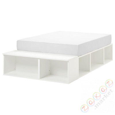 ⭐PLATSA⭐Каркас кровати со шкафами, белый, 140x200 cm⭐ИКЕА-10453086